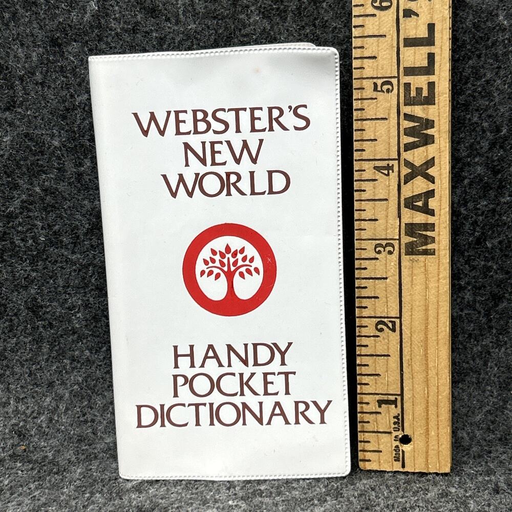 Vintage 1977 Webster's New World Handy Pocket Dictionary Compact Reference 70s
